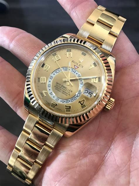 all gold Rolex Sky-Dweller